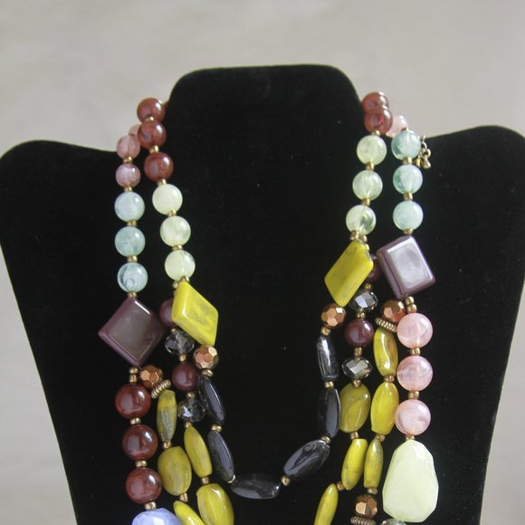 Multi-Color Multi-strand Necklace - Picture 2 of 2